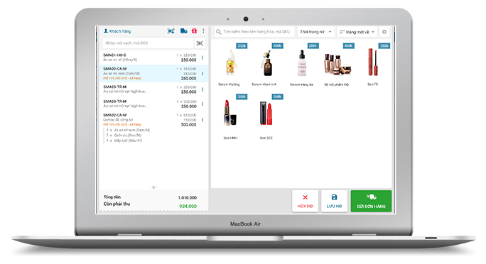 phần mềm quản lý shop mỹ phẩm
