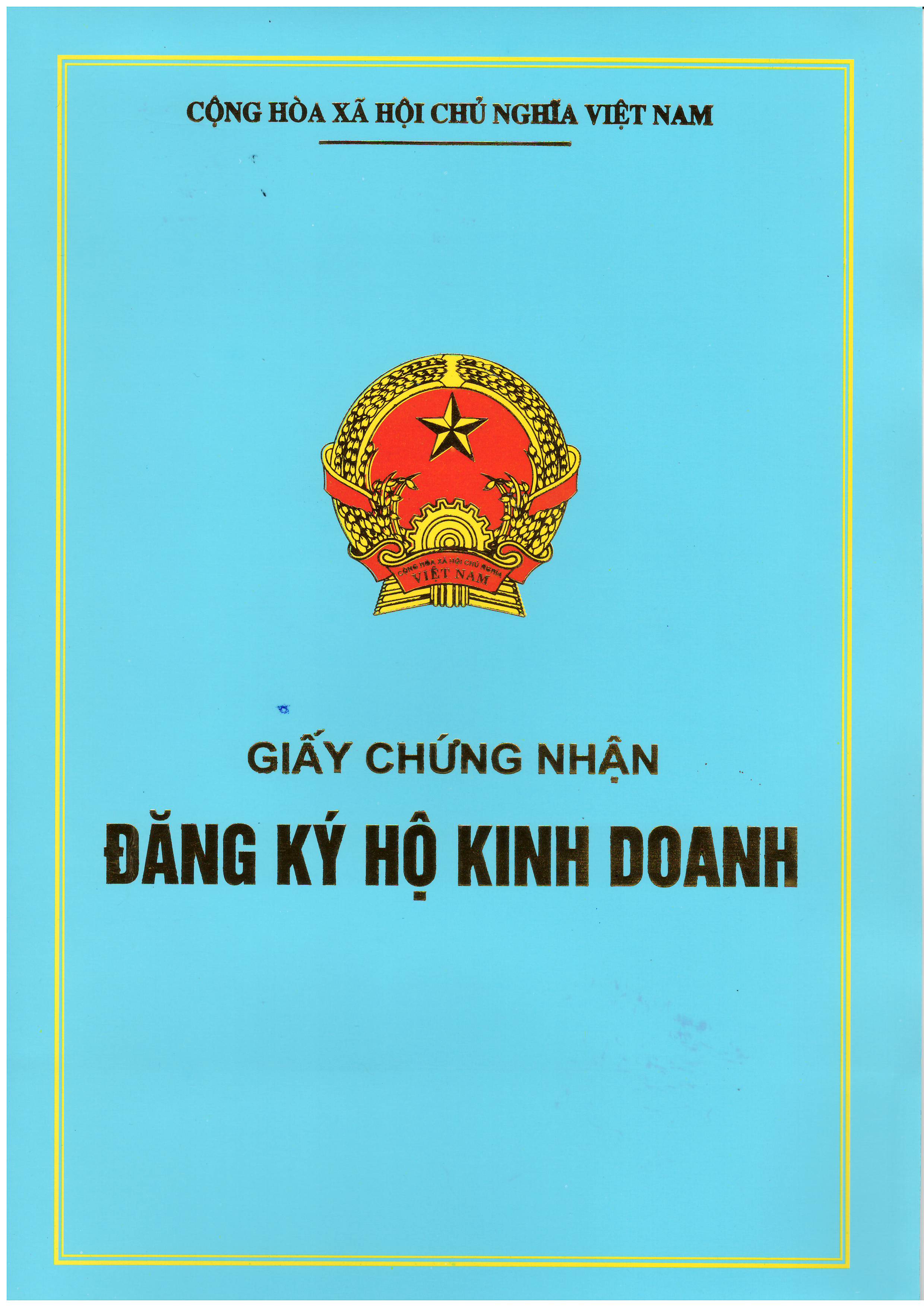 Giấy chứng nhận đăng ký hộ kinh doanh