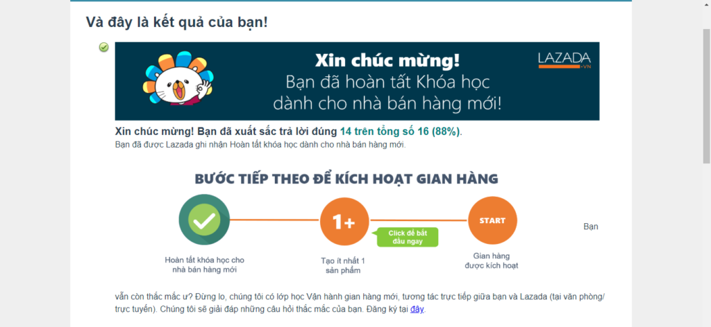 Tham gia khóa học training bán hàng trên Lazada