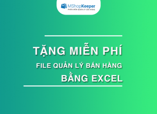 Quản lý thông tin bán hàng bằng file excel miễn phí