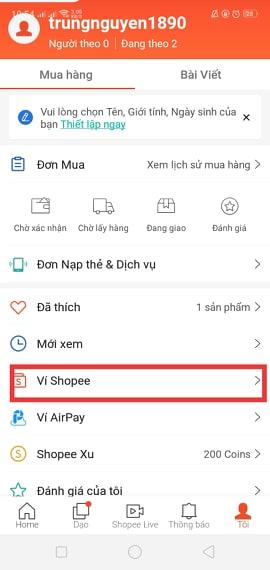 bán hàng trên shopee nhận tiền ở đâu