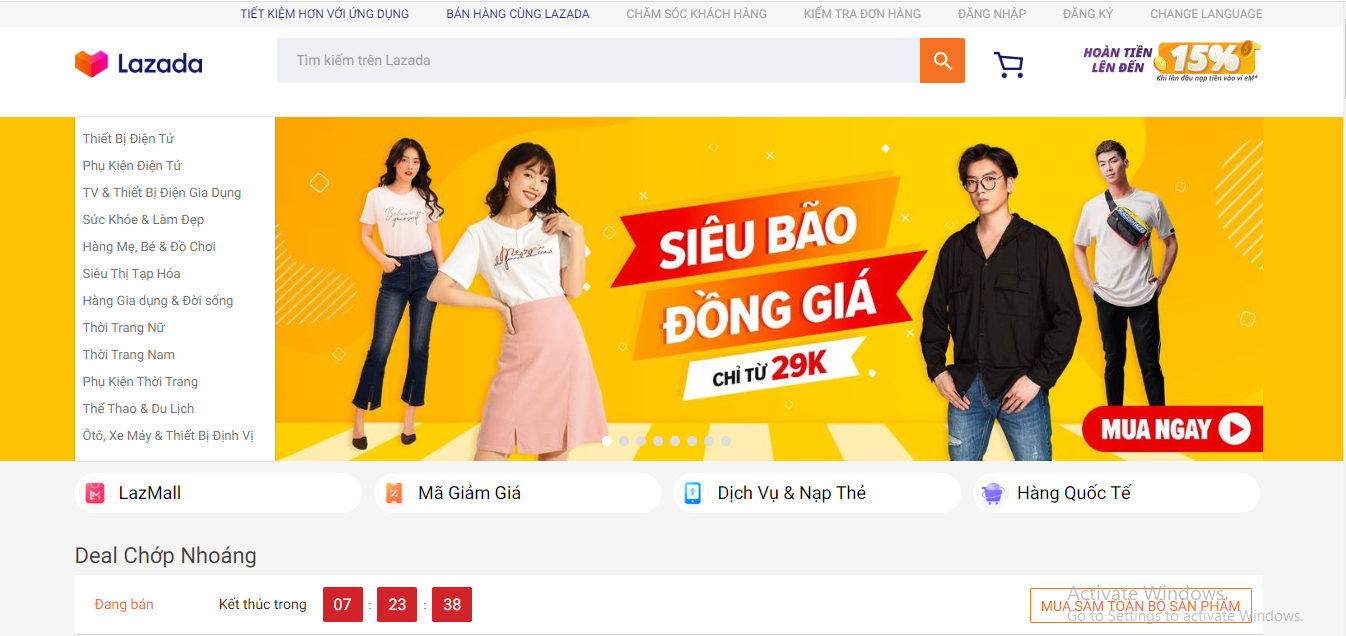 bán hàng trên sàn thương mại điện tử Lazada