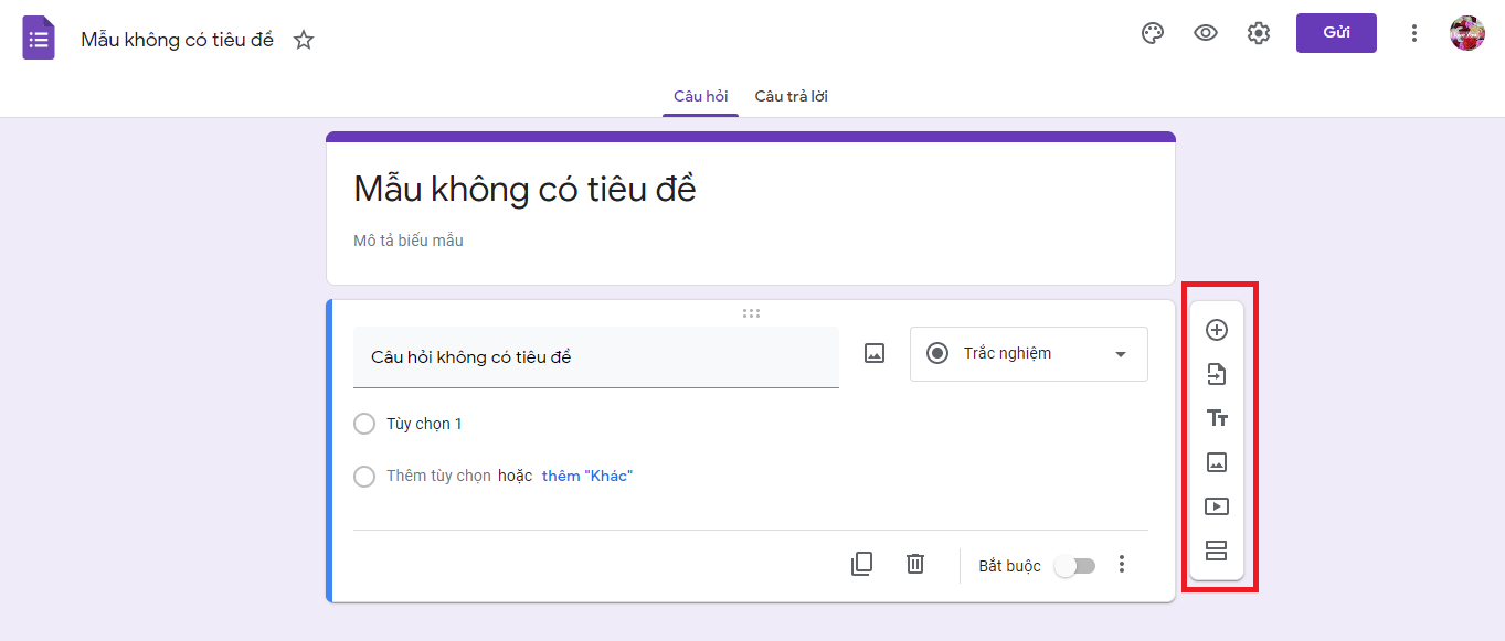 tạo form khảo sát trên Google