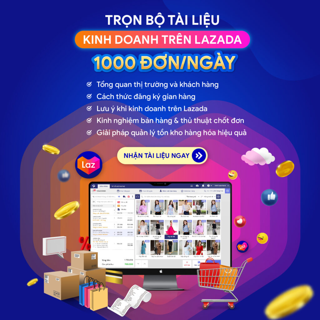 Tặng tài liệu kinh doanh trên Lazada 1000 đơn/ngày